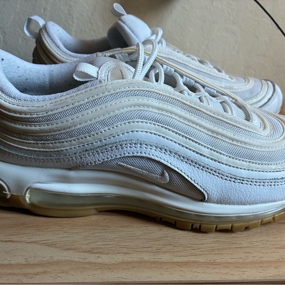 Nike Air Max 97 Triple White Metallic Silver 921522-104 Size 8.5 No Box - Picture 8 of 8